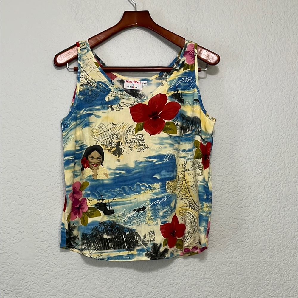 Jams World Hula Moon Hawaiian Top
